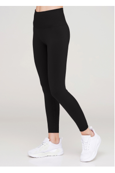 Щільні спортивні лосини з мікрофібри з широким поясом Giulia лосини жіночі для фітнесу та занять спортом L/XL, Чорний