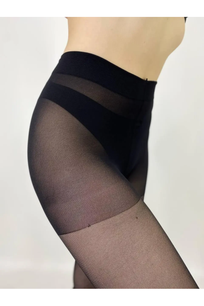Колготки жіночі капронові великих розмірів EDERA PLUS 40 з шортиками XXXL, Чорний