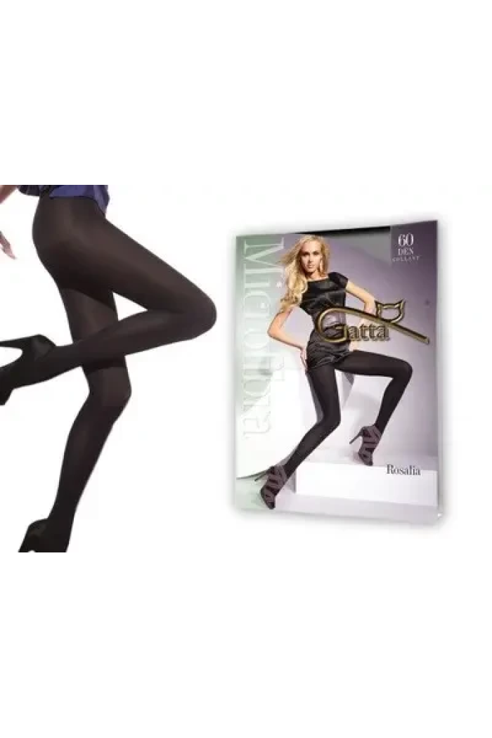 Gatta Rosalia Колготки женские 60 ДЕН Колготы из микрофибры Черные Нижнее белье для женщин 60 DEN Однотонные 2