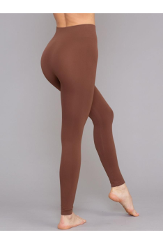 Безшовні Класичні жіночі лосини Giulia Leggings(2) легінси з мікрофібри з широким поясом р. S/M - L/XL L/XL, Коричневий