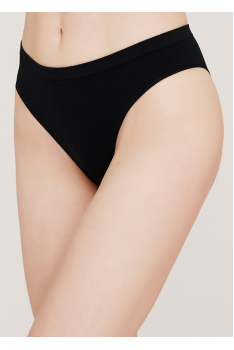 Бесшовные трусики бразилиана женские Giulia Эластичные трусы-бразилиана слип Женское нижнее бель р. S/M - L/XL XL, Черный