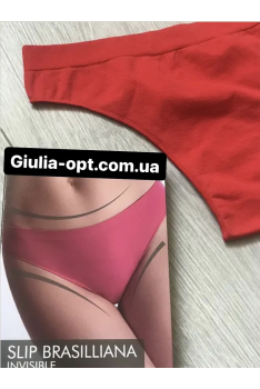 Бесшовные трусики бразилиана женские Giulia Эластичные трусы-бразилиана слип Женское нижнее бель р. S/M - L/XL L/XL, Красный
