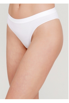 Бесшовные трусики бразилиана женские Giulia Эластичные трусы-бразилиана слип Женское нижнее бель р. S/M - L/XL L/XL, Белый