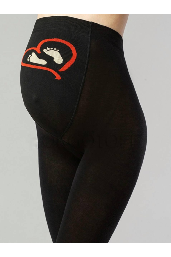 Колготы Giulia 150 Ден для беременных  Колготки с рисунком Нижнее белье женское 150 DEN Черного цвета 4