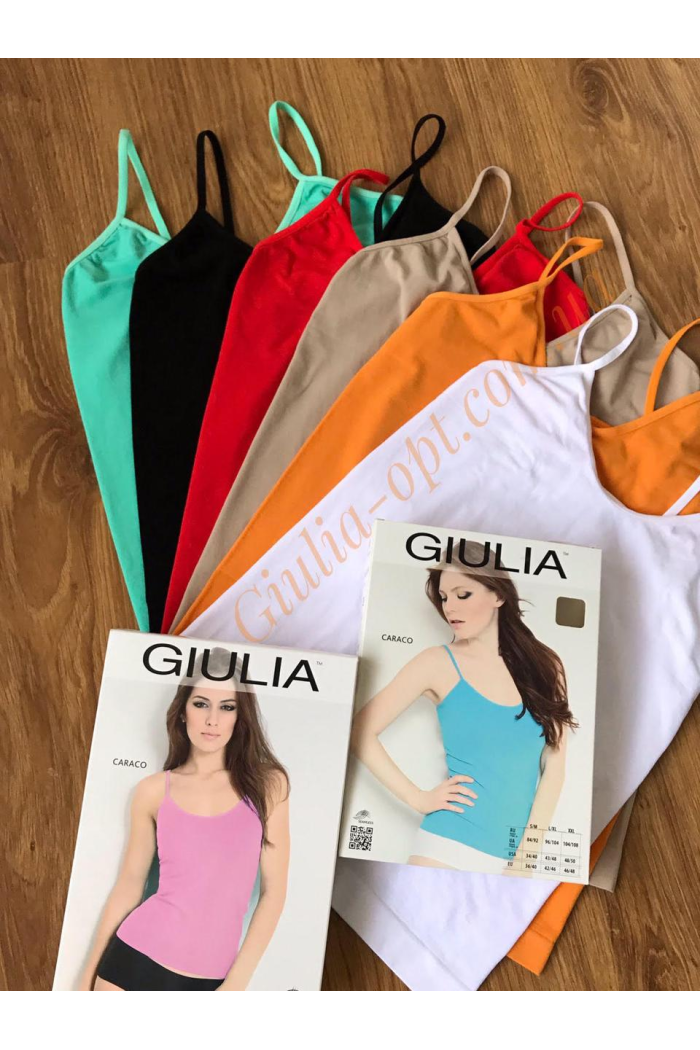 Бесшовная майка на тонких бретелях Giulia Caraco футболка домашняя повседневная Женское нижнее белье