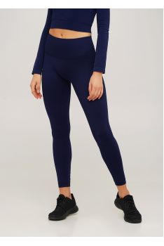 Безшовні жіночі класичні лосини Giulia Leggings (2) легінси з мікрофібри із широким поясом р. S/M — L/XL S/M, Темно-синій (rhodonite)