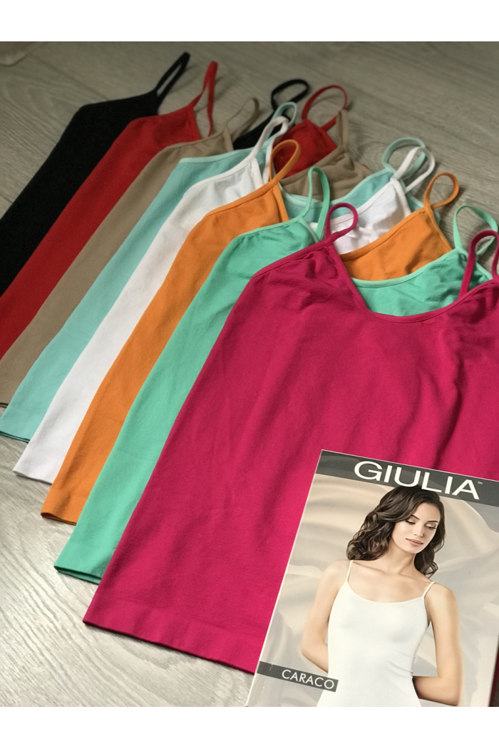 Бесшовная майка на тонких бретелях Giulia Caraco футболка домашняя повседневная Женское нижнее белье