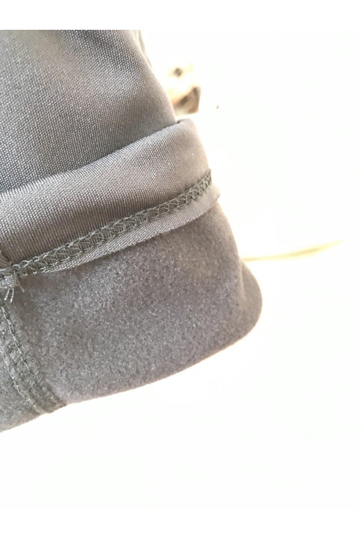 Женские утепленные лосины байковые для беременных черного цвета