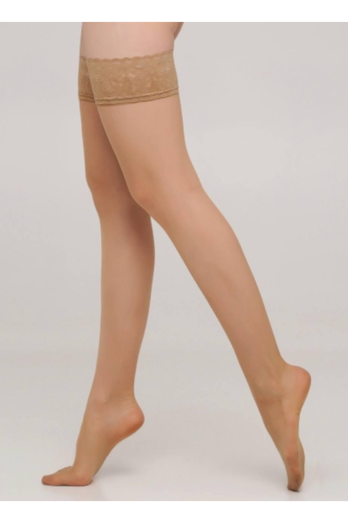 Елегантні напівматові панчохи з мереживом Giulia Emotion 20 Den жіночі панчохи