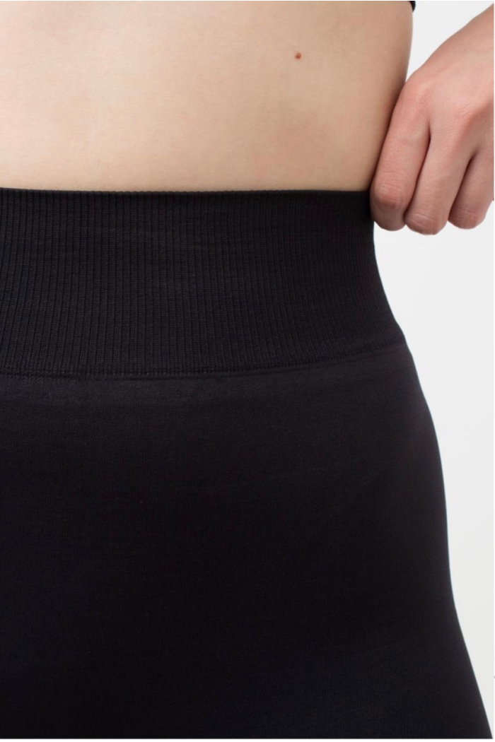 Бесшовные Классические женские лосины Giulia Leggings(2) леггинсы из микрофибры с широким поясом р. S/M - L/XL L/XL, Черный