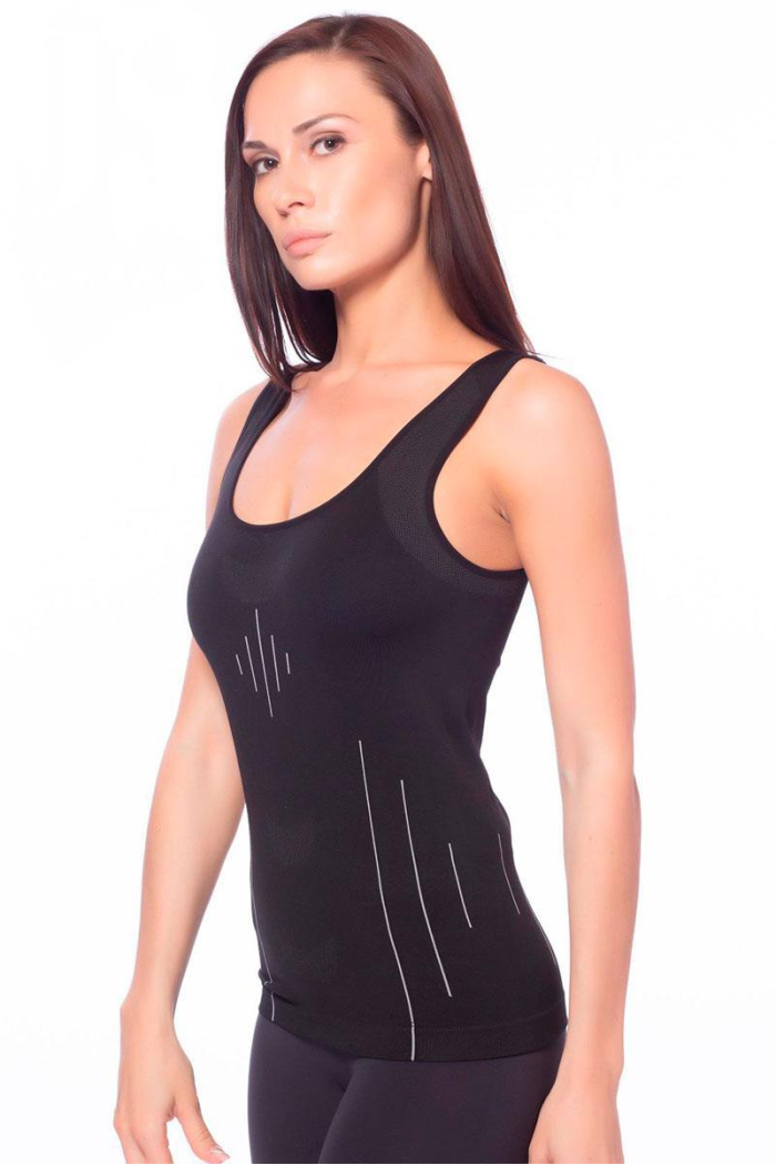 Еластична майка жіноча безшовна з широкими бретелями р. XS - L/XL L/XL, Чорний