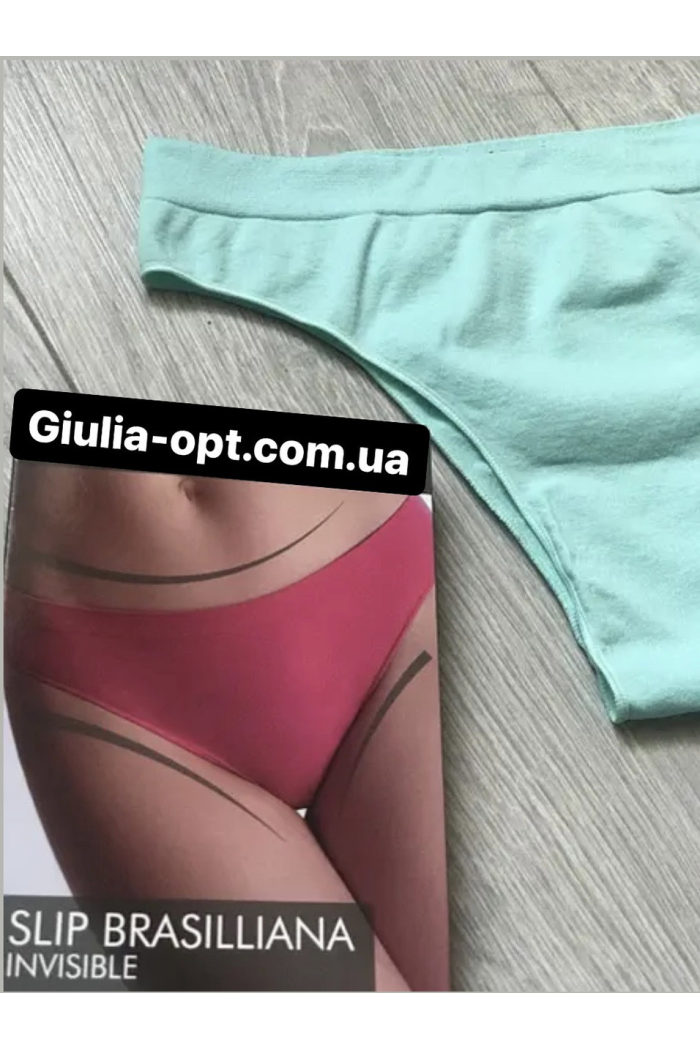 Безшовні трусики бразиліана жіночі Giulia Еластичні труси-бразиліана сліп Жіночий спідній бель. S/M — L/XL L/XL, Блакитний