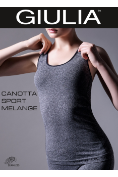 Меланжевая Спортивная женская майка Canotta Sport MELANGE р.S - L футболка для спорта и фитнеса M