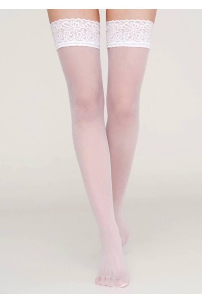 Елегантні напівматові панчохи з мереживом Giulia Emotion 20 Den жіночі панчохи
