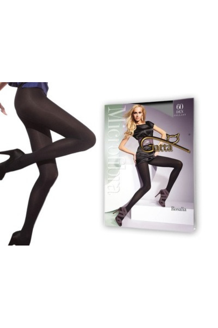 Gatta Rosalia Колготки женские 60 ДЕН Колготы из микрофибры Черные Нижнее белье для женщин 60 DEN Однотонные 4