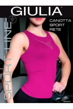 Женская спортивная майка с перфорацией из микрофибры Canotta Sport Rete S/M - L/XL L/XL, Рубиновый