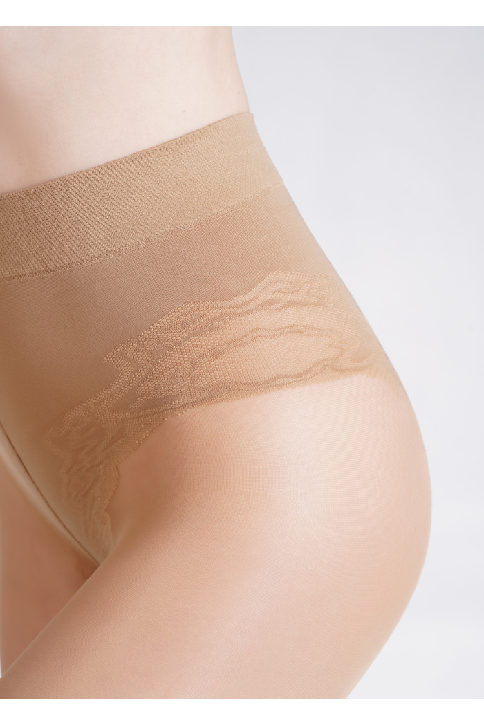 Еластичні матові колготки з високими утягувальними трусиками BODY 40 ден 3, Бежевий