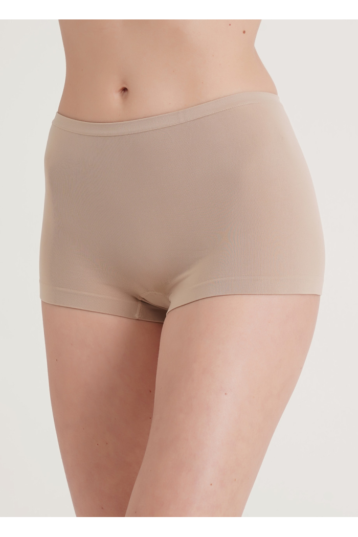 Бесшовные женские трусики шорты Giulia Эластичные трусики-шорты с заниженной талией без швов