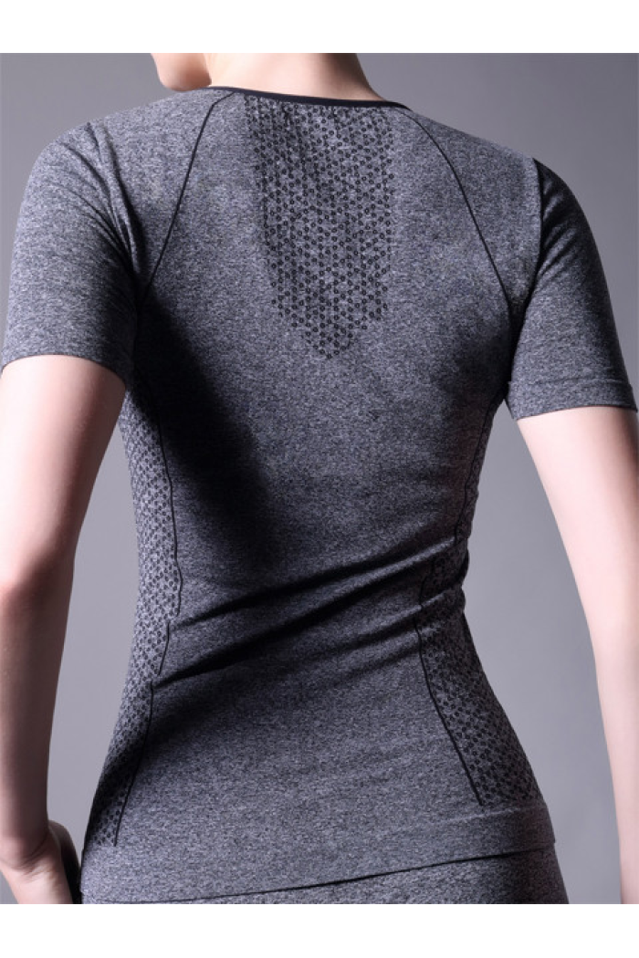 Спортивная футболка с эффектом меланж Giulia T-Shirt MANICA CORTA SPORT MELANGE Облегающая майка для спорта