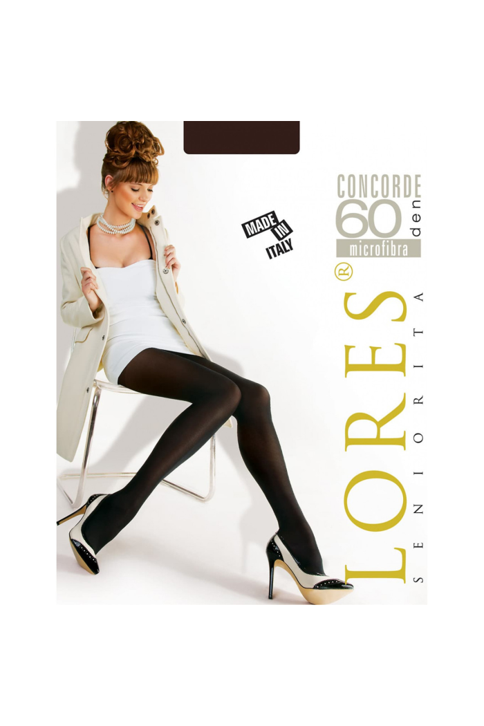 Цветные колготки Lores Concorde 60 Den Плотные из микроволокна без штанишек Колготы женские