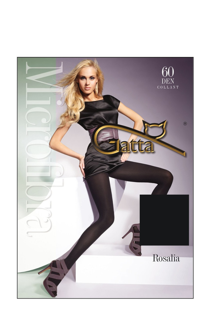 Gatta Rosalia Колготки женские 60 ДЕН Колготы из микрофибры Черные Нижнее белье для женщин 60 DEN Однотонные