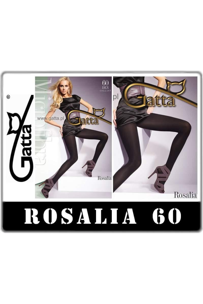 Gatta Rosalia Колготки женские 60 ДЕН Колготы из микрофибры Черные Нижнее белье для женщин 60 DEN Однотонные