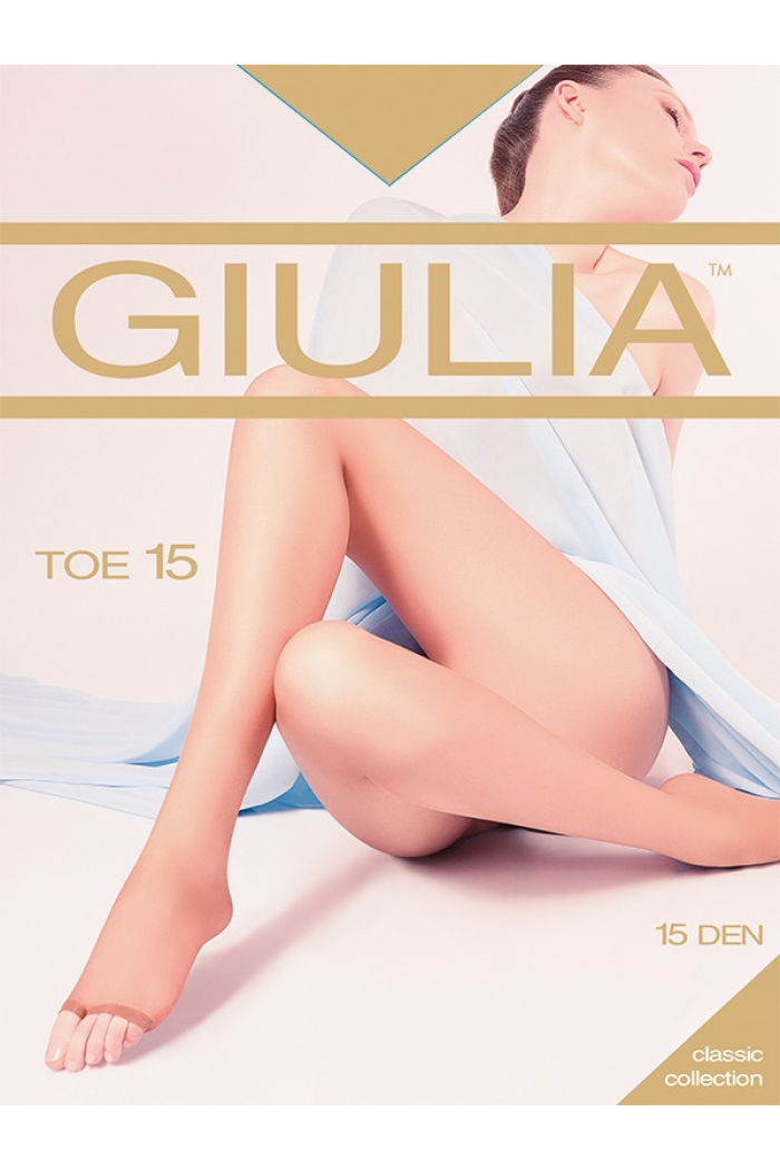 Колготки жіночі прозорі з відкритими пальчиками TOE 15 DEN 3